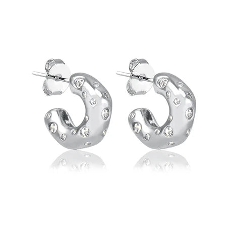 Brinco Bell Argola com Pontos de Luz