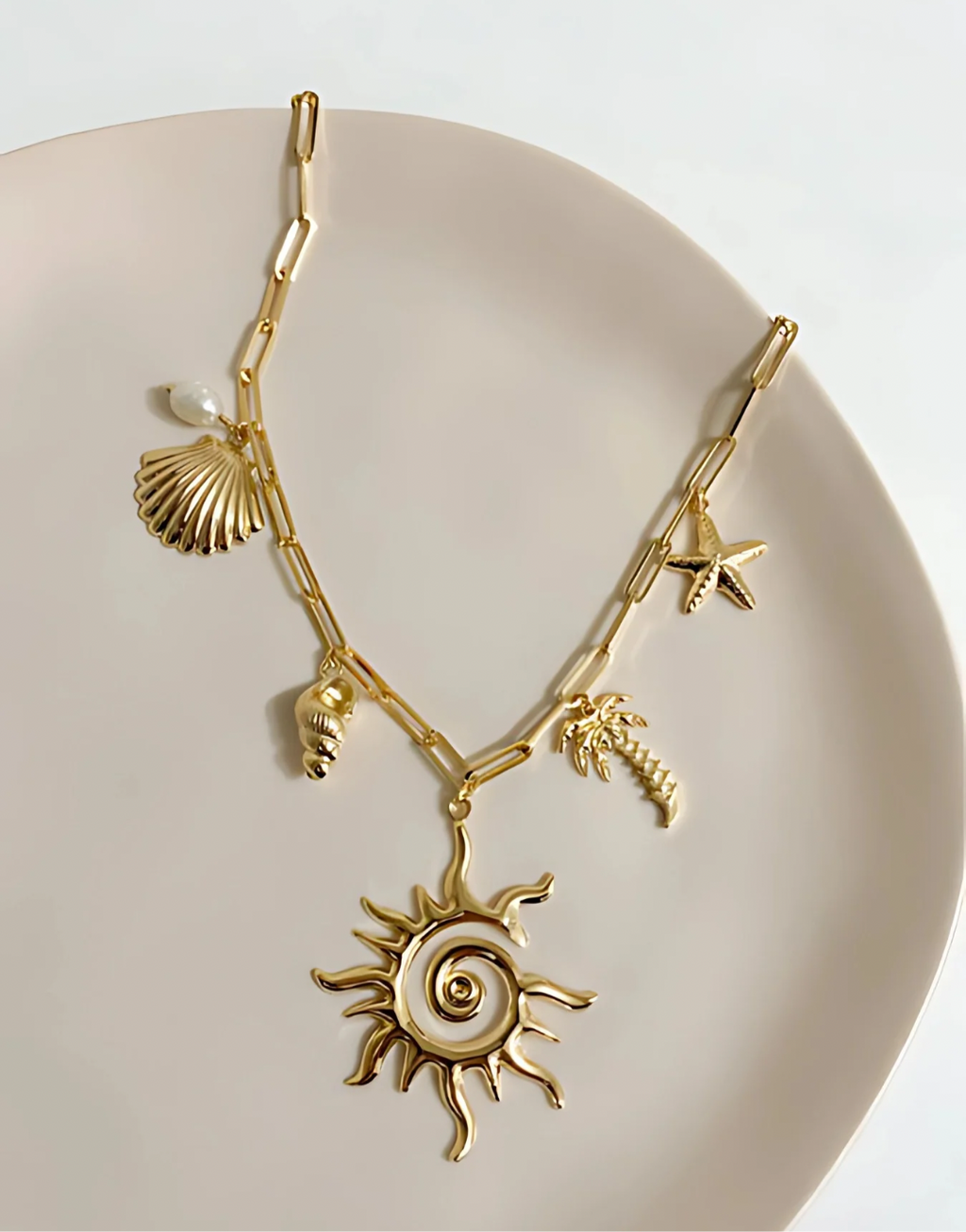 Colar Sole Dorato 40cm