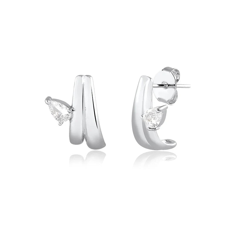 Brinco Cristal Gancho com Gota