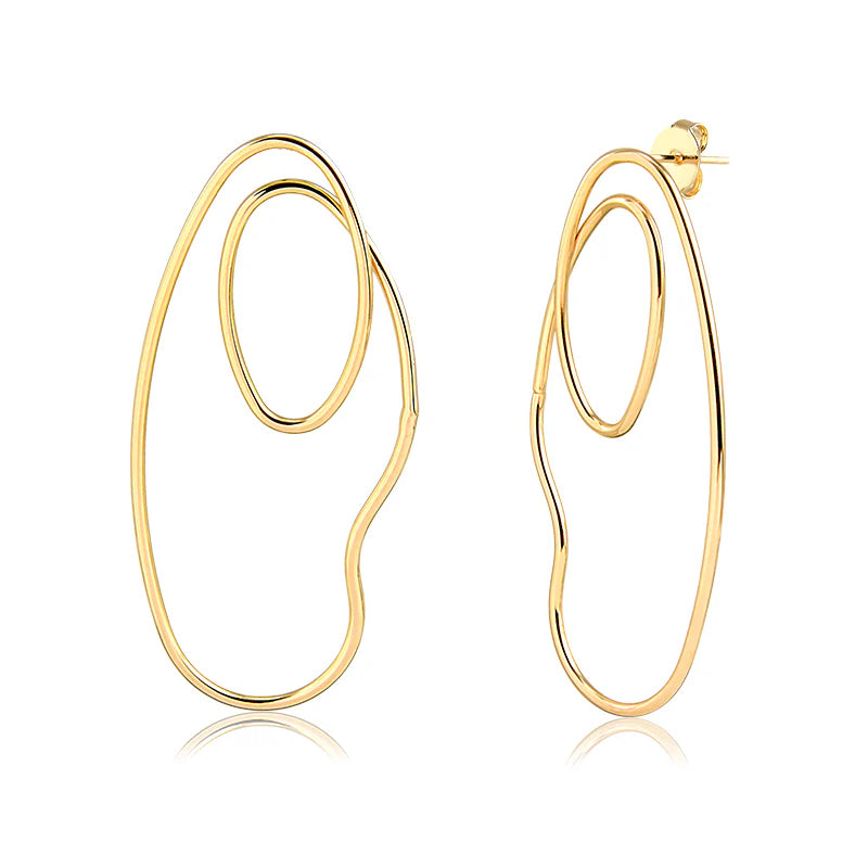 Brinco Cami Oval Abstrato