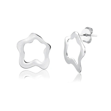 Brinco Flor Orgânico Vazado