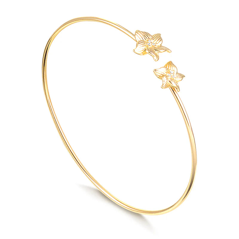 Conjunto GAB - Brinco + Pulseira Banhado a Ouro 18K