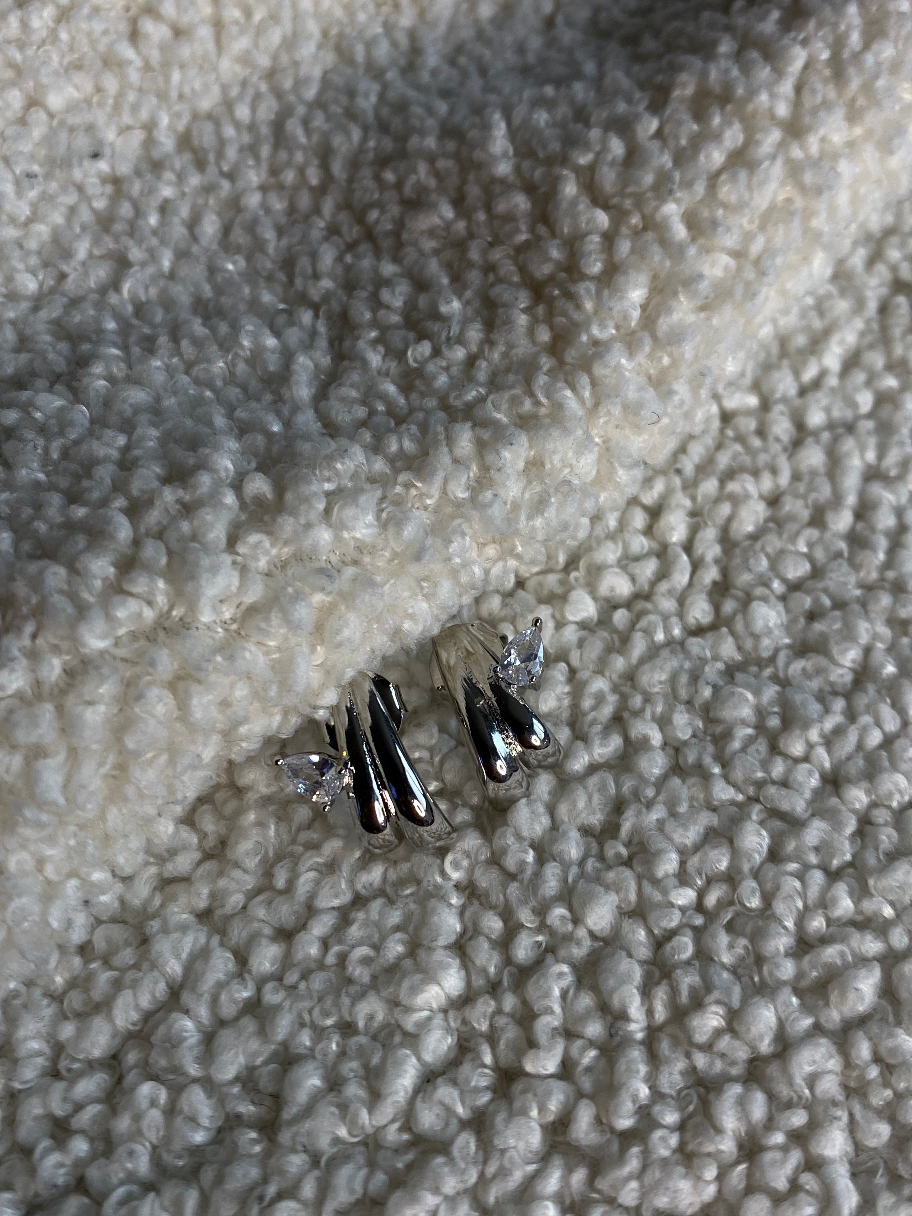 Brinco Cristal Gancho com Gota